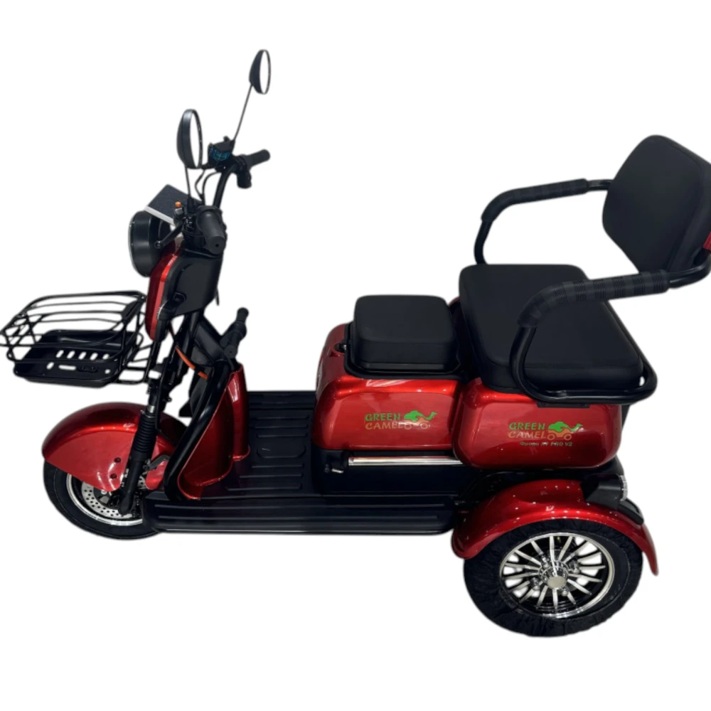 Электротрицикл GreenCamel Фродо X7 PRO V2 (60V20Ah 800W R10) дифференциал Красный 1